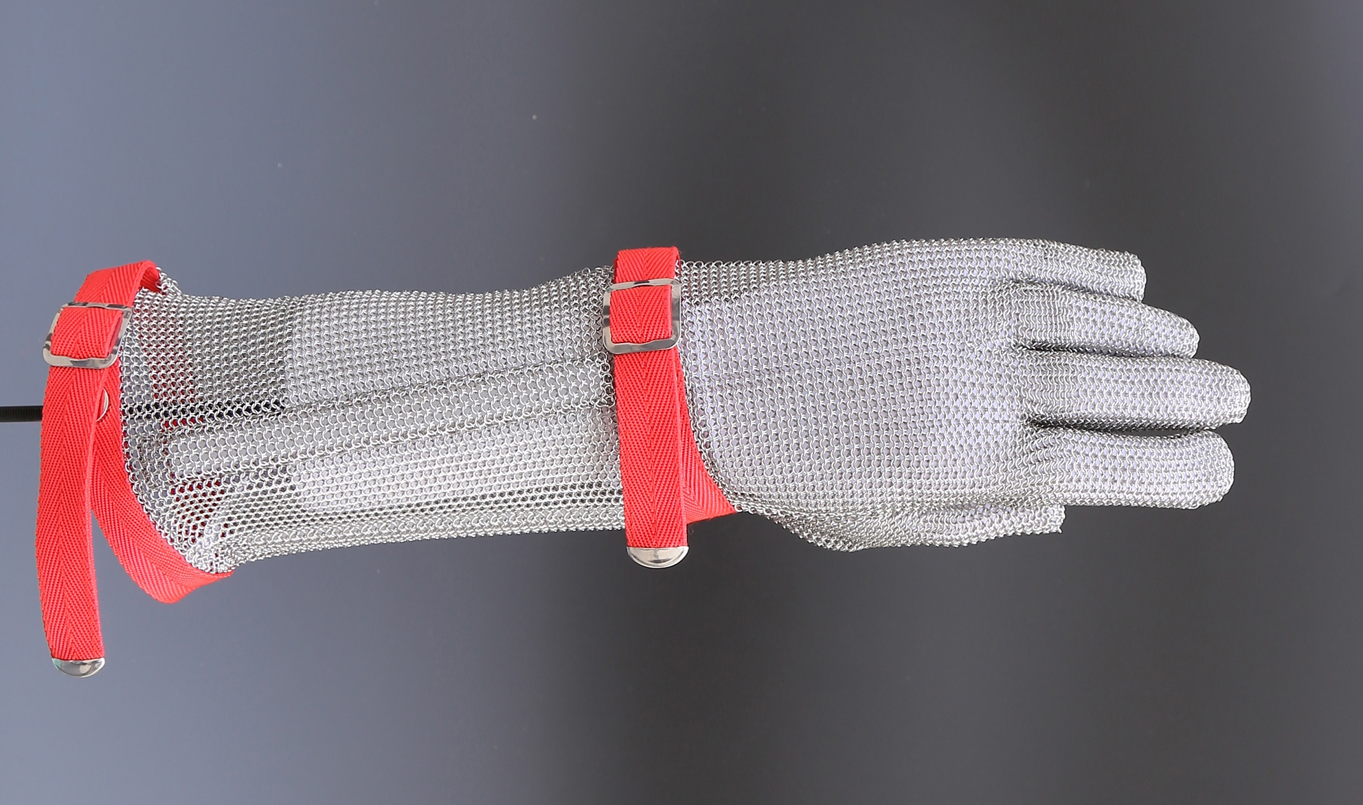 加长款不锈钢钢环防切割手套